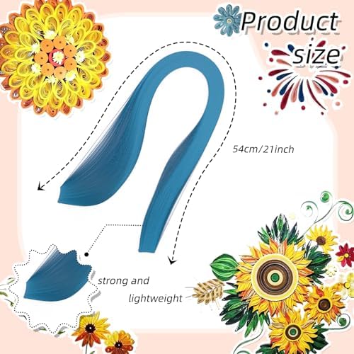 360Pcs 1/8" x 21" Quilling Paper Strips - Image 2