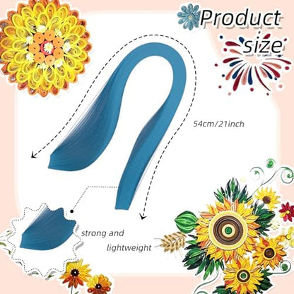 360Pcs 1/8" x 21" Quilling Paper Strips - Image 2