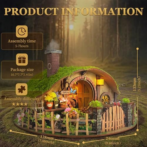DIY Miniature House Kit The Magic Ring House 3D Wooden Puzzles - Image 5