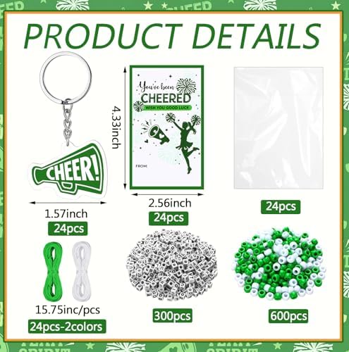 Suncalla 996 Pcs 24 Set Cheer Keychain Making Kit DIY Key Chain Crafts Gift - Image 3
