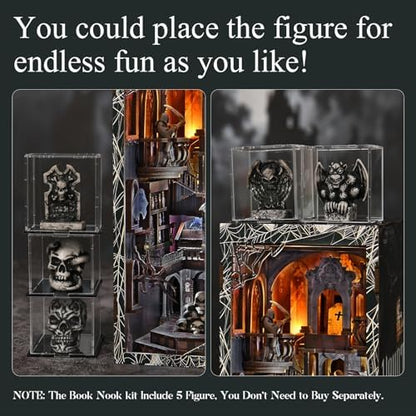 CCCDF Haunting Relics Book Nook Kit, DIY Miniature Dollhouse Kit - Image 3