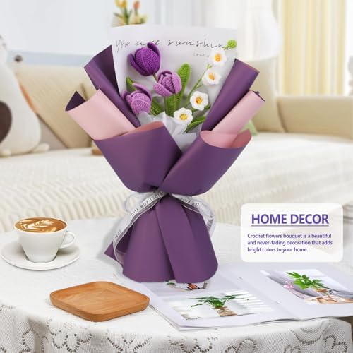 Iuuidu Crochet Kit for Beginners, Flower Bouquet Crochet Kit - Image 6