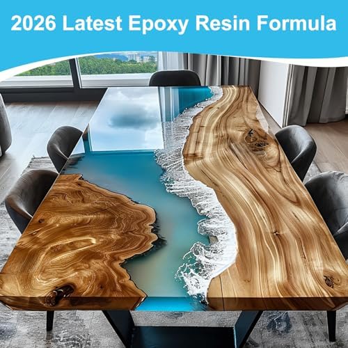 1 Gallon Epoxy Resin Kit – Self-Leveling, Bubble-Free, Non-Yellowing, High Gloss Finish–1:1 Mix Ratio for DIY Crafts, Table Tops, Coasters, Jewelry, Wood Furniture – Fast Curing & Beginner Friendly - Image 5