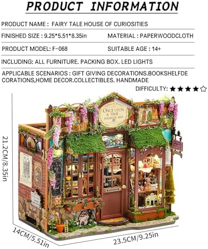 Roroom DIY Miniature House Kit, Fairy-Tale Curio Shop Dollhouse Kit - Image 2