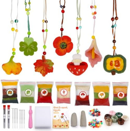 OEHPICC Needle Felting Kit, 7 Pcs Flower Bookmark Felting Kit for Adults by OEHPICC