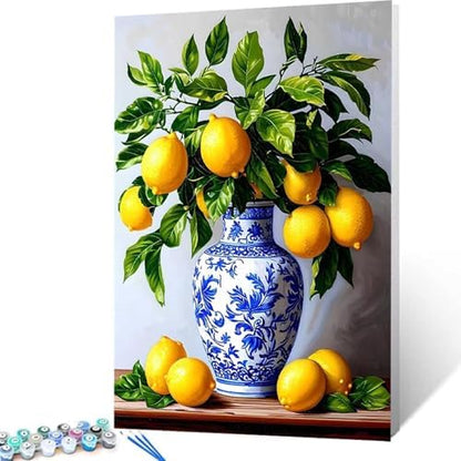 Paint by Numbers Kit for Adults Beginner, Plant Paint by Numbers Leaf, DIY Easy Acrylic Watercolor Oil Painting Kit with Brushes, Arts and Crafts for Adult for Home Wall Decor, Gifts 16x20 in 0-31 - Image 4