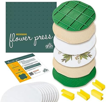 GSM Brands Microwave Flower Press Kit for Drying Leaf, Plant, and Flowers (10 Inch Round) by GraceCommunionCups