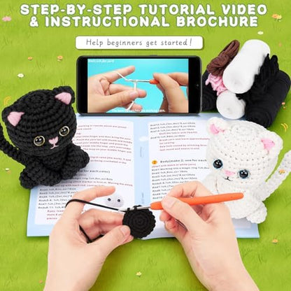 Crochet Kit for Beginners, Cat Crochet Kits Complete Starter Kit - Image 4
