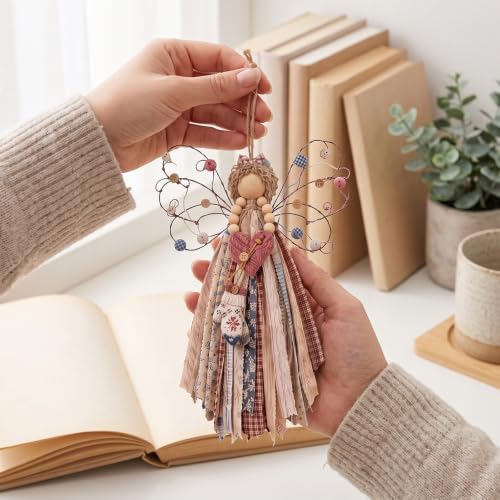 Fabric Angel Wall Hanging Kit, DIY Macrame Craft for Adults Beginners - Image 3