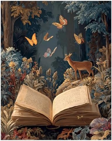 xcemhil Book Paint by Numbers Kit for Adults Beginner, Deer Paint by Numbers for Adult, Acrylic Paint by Number Kits Suitable for Home Wall Art Decor Gifts 16x20 Inch by Unknown