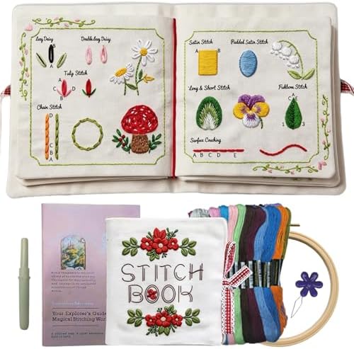 Herdiese Embroidery Stitch Book Kit for Beginners with 32 Stitches by Unknown