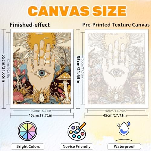 CRZMODE Paint by Numbers Kit for Adults, Hand Paint by Numbers for Adults, Acrylic Painting Crafts for Home Decor Gift (16x20inch) - Image 4