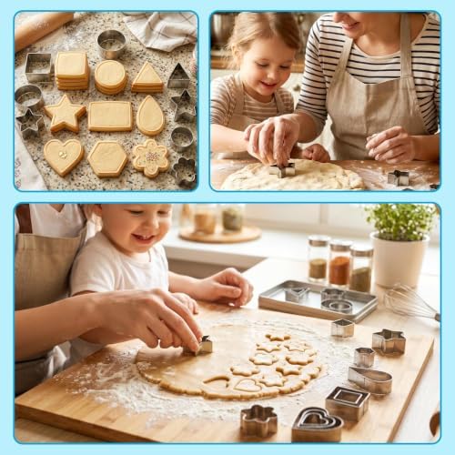 Fireboomoon 30 Pcs Mini Cookie Cutter Set, Stainless Steel Geometric Cutter - Image 7