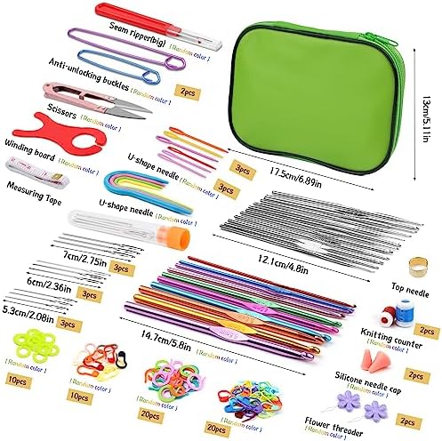 IMZAY 110 Pcs Crochet Hooks Set 0.6–6.5mm Crochet Needles for Yarn - Image 2