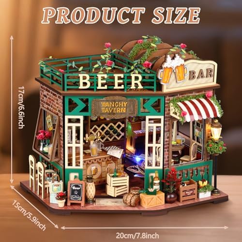 DIY Miniature House Kit, Mini House Building kit for Adults,Beer Bar - Image 2