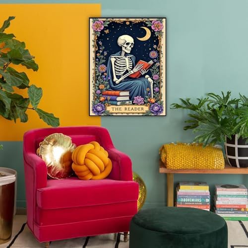 Skull Paint by Numbers Kit for Adults, Skeleton Adult Paint by Number Kits - Image 6