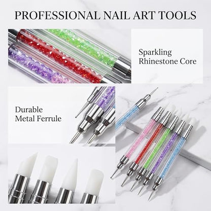 Nail Art Silicone Sculpting Pen and Dotting Pen Dual-ended Pen Kit 5 Pcs for Nail Salon or Home Nail design - Image 3