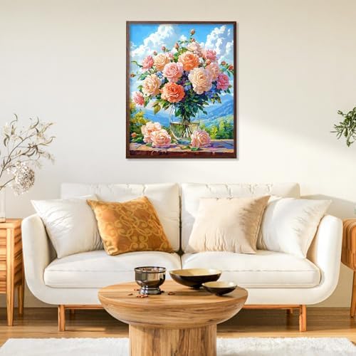 Cytheron Paint by Numbers Kit for Adults, Rose DIY Painting Kit, 16x20 Inch - Image 2