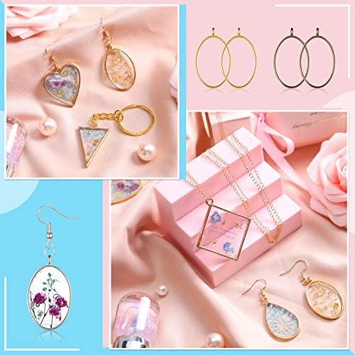 Inbagi 180 Pcs Open Bezels for Resin Jewelry, Hollow Frame Pendants Kit - Image 5
