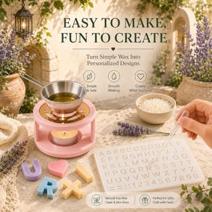 Scented Candle Making Kit for Adult with Wax Melter&Glass Jars 3lbs - Image 5