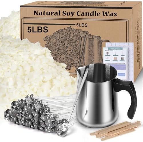 Haccah Complete Candle Making Kit with Wax Melter,Candle Making Supplies,DIY Arts&Crafts Kits Gift for Kids,Beginners,Adults,Including Soy Wax, Electronic Stove,Wicks,Rich Scents,Centering Devices,Et - Image 6