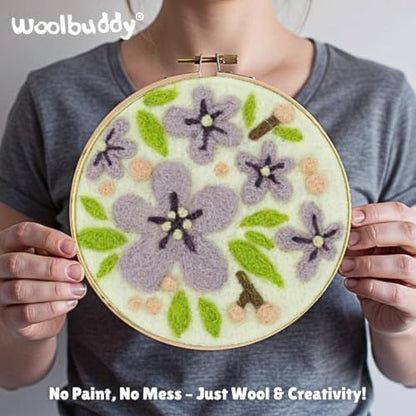 Woolbuddy Wool Painting Felting Hoop Kit 4PK, with Tools Set & Instruction - Image 5