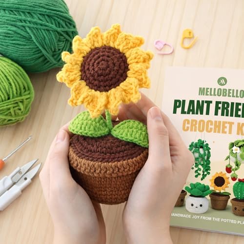 Crochet Kits for Adults Beginner Crochet Plant Kit with Video Tutorials, 6P - Image 6