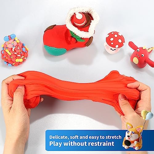 ifergoo 100g Red Air Dry Clay, 3.5oz DIY Creative Modeling Clay for Kids - Image 6