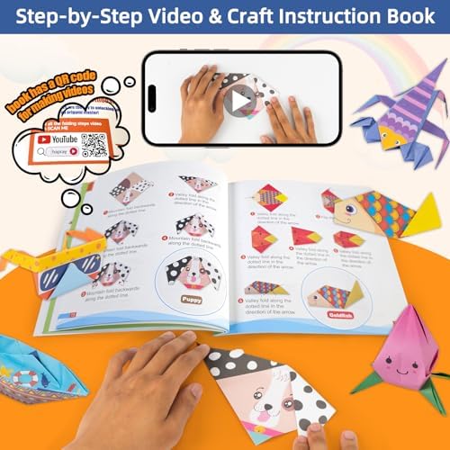 Origami Paper Kit for Kids,152 Sheets Origami Paper with Instructional Book - Image 3