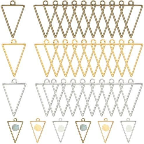Gartful 30PCS Open Back Bezel for Resin, Hollow Frame Pendants for Resin Casting, DIY Jewelry Making Supplies, Triangle Shape by Gartful