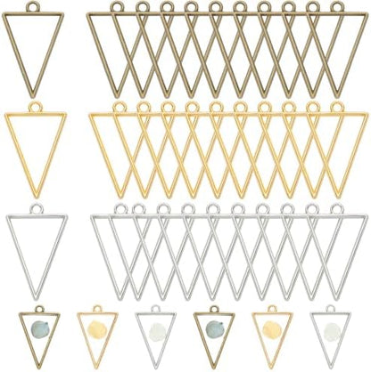 Gartful 30PCS Open Back Bezel for Resin, Hollow Frame Pendants for Resin Casting, DIY Jewelry Making Supplies, Triangle Shape by Gartful