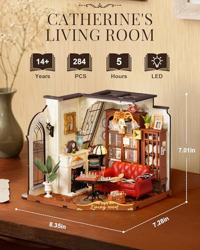 Rolife Living Room DIY Miniature House Kit with LED Light - Image 2