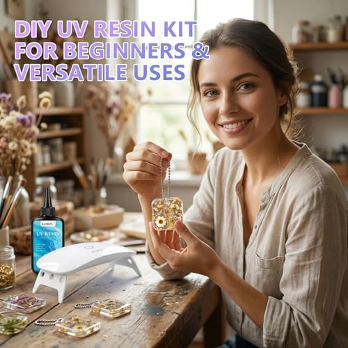 KISREL 200g UV Resin Kit with Light, Big 22 LED Beads Fast Curing Resin - Image 6
