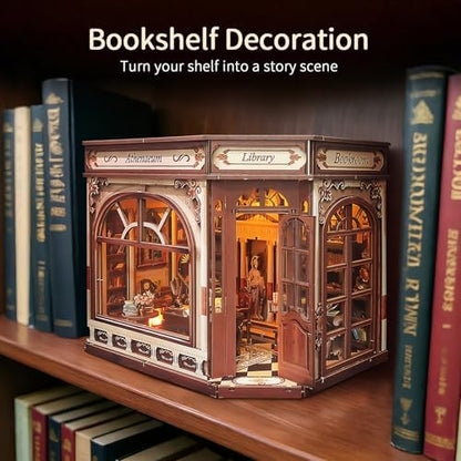 BELEEV Book Nook Kit for Adult and Teens,3D Wooden Puzzle(Athena's Library) - Image 5