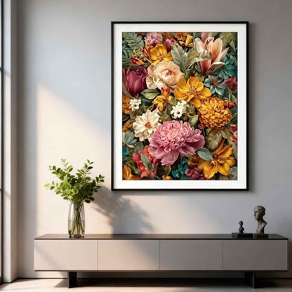 Amphol Paint by Numbers Kit for Adults - DIY Floral Symphony Paint by Numbers on Unframed 16”x20” Canvas, Oil Painting by Number Kit for Home Wall Decor, Stress Relief with Complete Acrylic Paint Set - Image 3