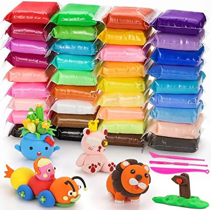 Air Dry Clay Kit for Kids – 36 Colors Non-Toxic Soft Modeling Clay Set by CiaraQ