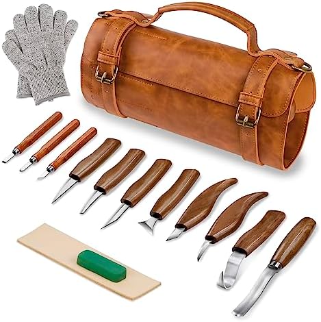 Tekchic Wood Carving Kit Deluxe-Whittling Knife, Wood Carving Knife Set by TekchicDIYTools