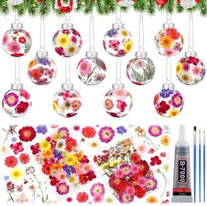 Tinideya 184 Pcs 12 Sets DIY Christmas Ball Ornaments Kit Hanging Adults by Tinideya