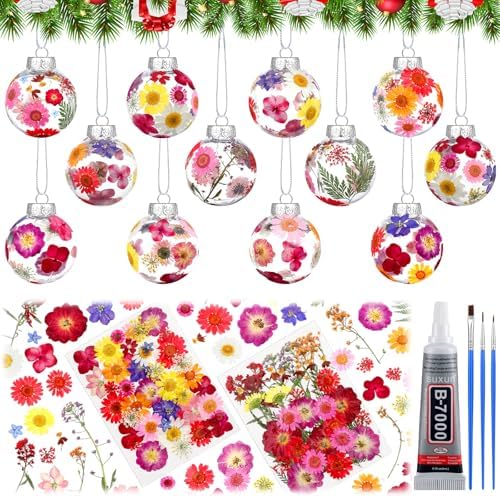 Tinideya 184 Pcs 12 Sets DIY Christmas Ball Ornaments Kit Hanging Adults by Tinideya