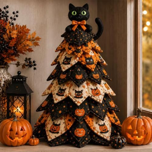 DIY Quilted Christmas Tree Kit, 3D Fabric Patchwork Craft Set for Adults & Beginners, Handmade Holiday Sewing & Tabletop Decor Project, Creative Crafting Gift Box - Image 3