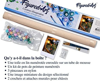 Figured'Art Paint by Numbers Kit for Adults Lantern Under The Porch 16"x20" - Craft Art Painting DIY Kit Rolled Canvas Without Frame - Image 5