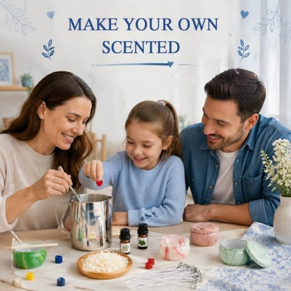 SUPERSUN Candle Making Kit for Adults, DIY Candle Making Supplies for Adults, Beginners, Include Beeswax, Candle Tins, Wicks, Essential Oils, Dyes, DIY Candle Making Set Gift for Christmas - Image 2