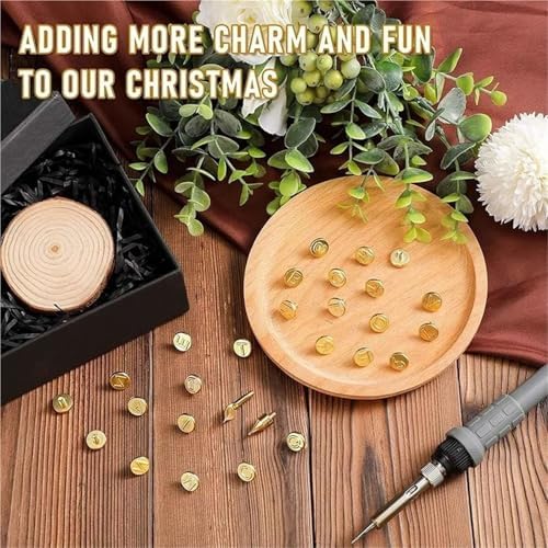 Wood Burning Letters 56 Pcs Wood Burning Kit with Letters,DIY Wood/Leather Burning Set, Letter Soldering Iron Stencils Kit Tool US Plug for Leather Wooden Burner Craft DIY - Image 6