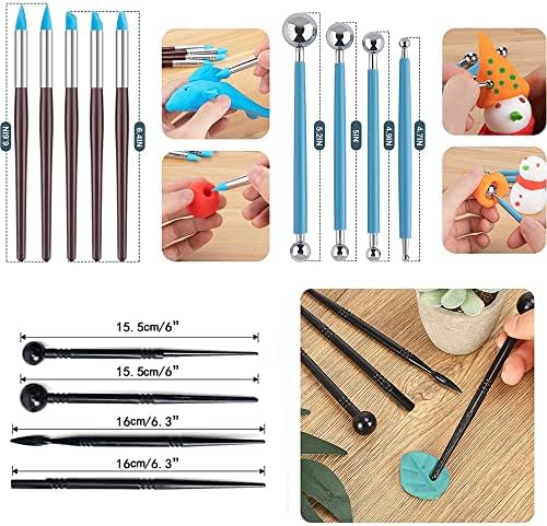 Clay Tools 40PCS Pottery Tools Clay Sculpting Tools Polymer Clay Tools Kit Ceramic Tools for DIY Handcraft Modeling Clay Carving Tools Set - Image 6