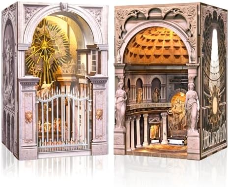 MiniCity 2-Pack DIY Book Nook Kits, Pantheon and St Charles Models with LED by MiniCity