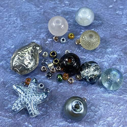 Assorted Glass Resin Beads Multi Size Colors Smooth Cracked Gravel Millet Spacer Beads for Bracelets Necklace Earring DIY Jewelry Making Craft(Smoke Gray Series) - Image 3