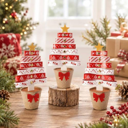 30 Sets Christmas Tree Pot Craft Kit, Standing Paper Xmas Tree DIY Bulk - Image 6