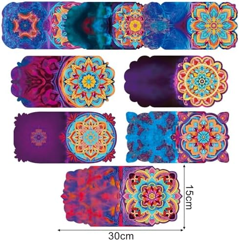 pigpigboss Mandala Diamond Painting Greeting Card Kit, 8 Packs - Image 3