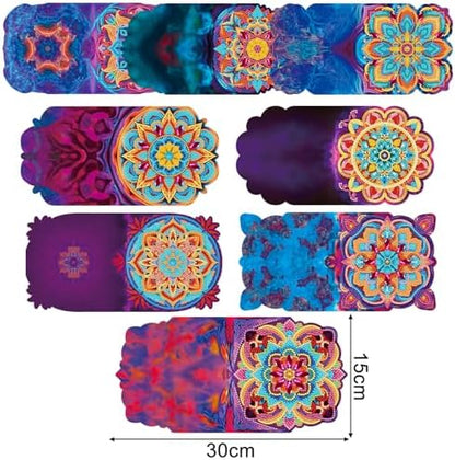pigpigboss Mandala Diamond Painting Greeting Card Kit, 8 Packs - Image 3