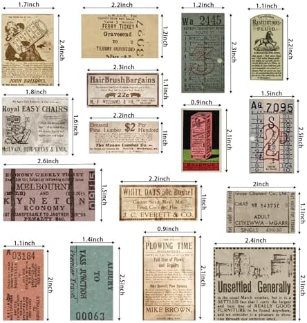 150 PCS Vintage Retro Collage Stickers - Old Tickets & Advertisements Distressed Paper Craft Stickers for Scrapbooking Home Decor Journaling Retro Enthusiasts - Image 2
